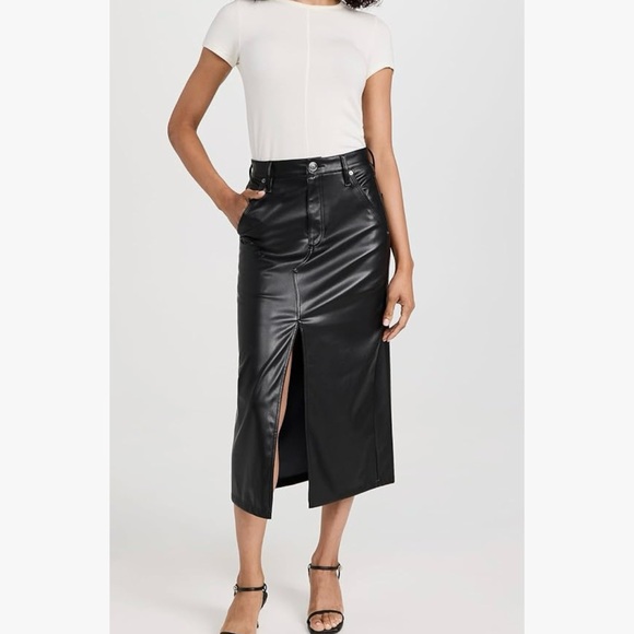 rag & bone Dresses & Skirts - Rag & Bone Sid Faux Leather Midi Skirt NWT